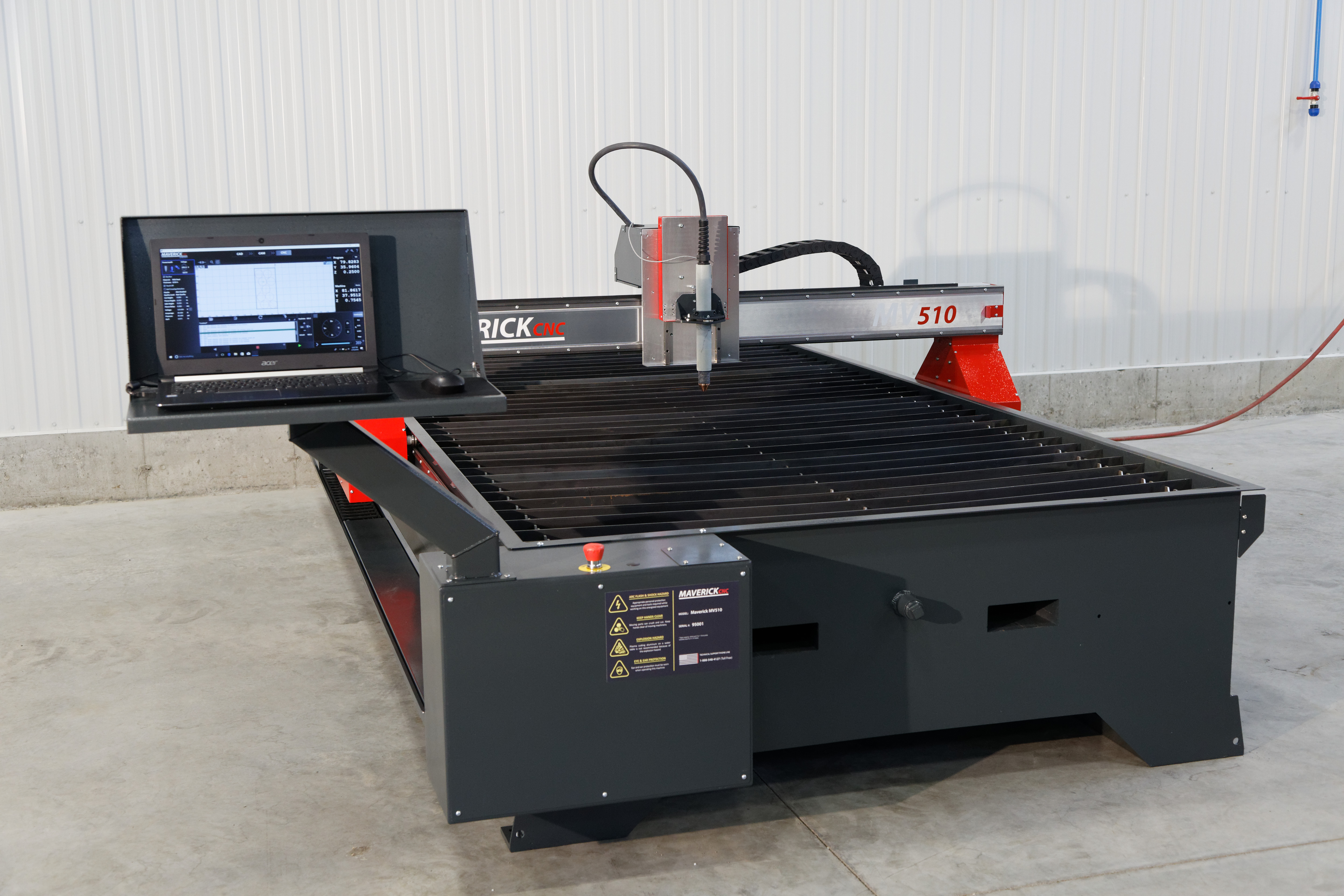 Machitech Maverick CNC Conventional Air Plasma Table 5' x 10' with ...